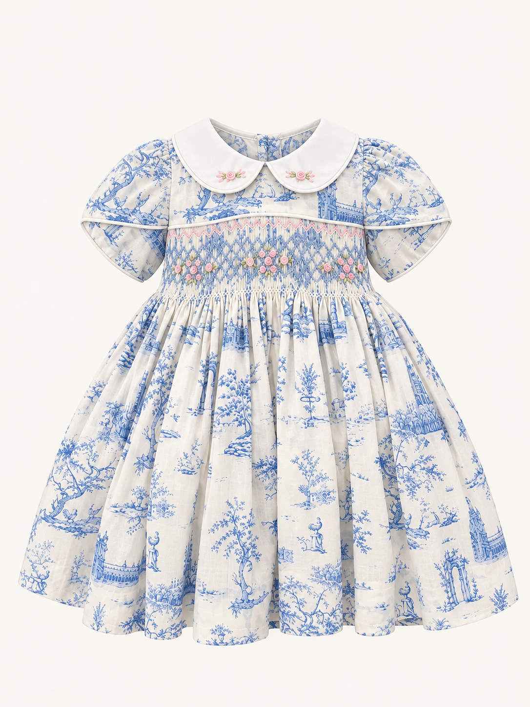 Charlotte in blue print
