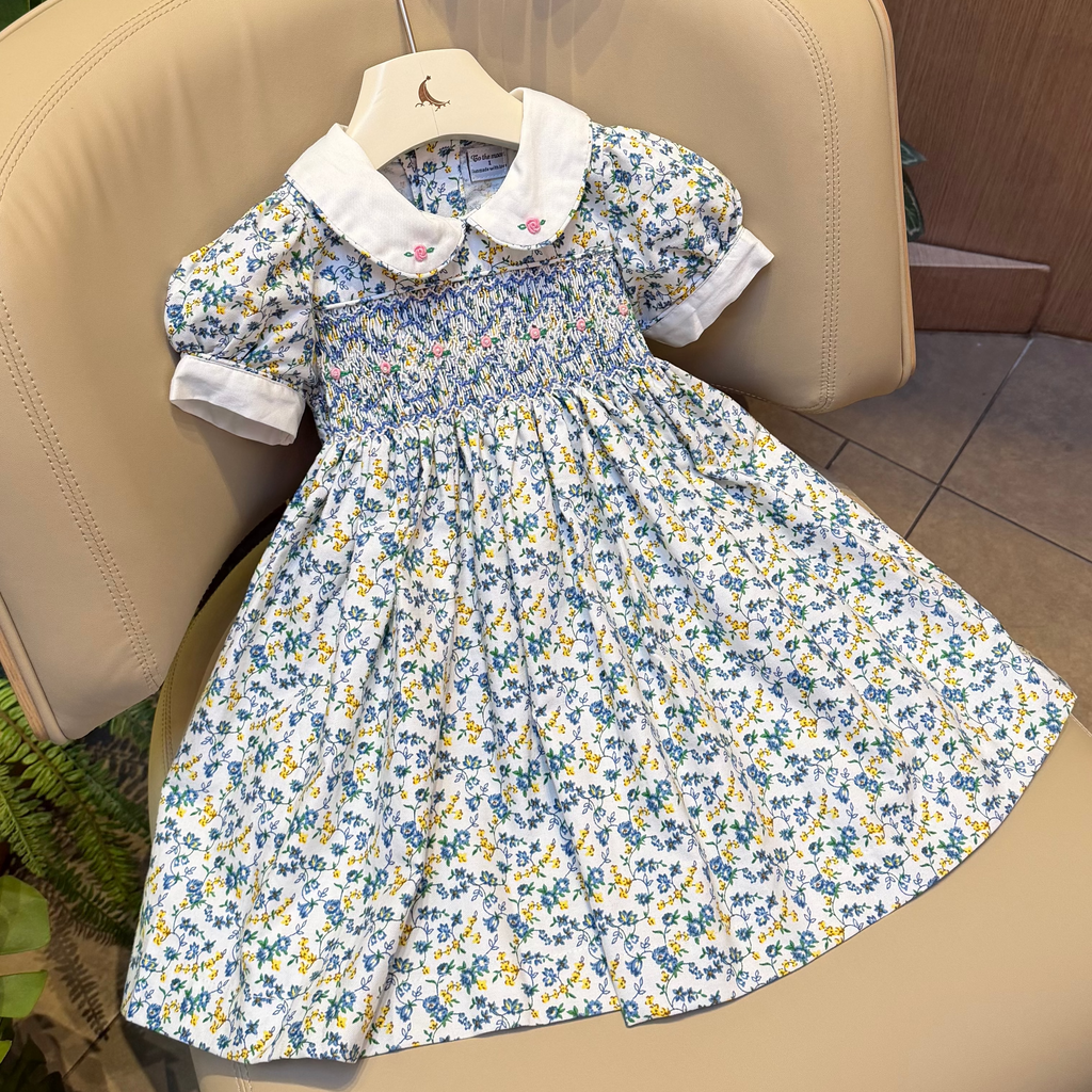 Classic Floral Smocked - Oxford Cotton