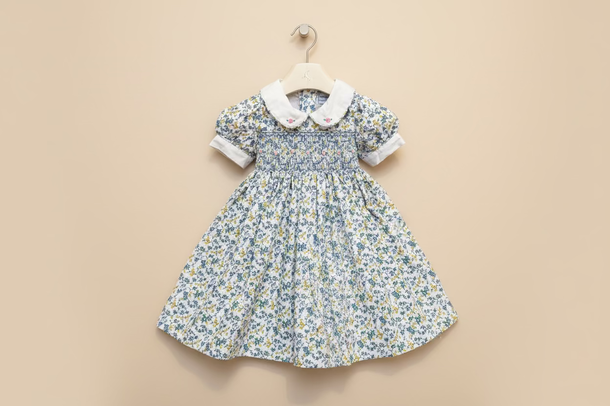 Classic Floral Smocked - Oxford Cotton