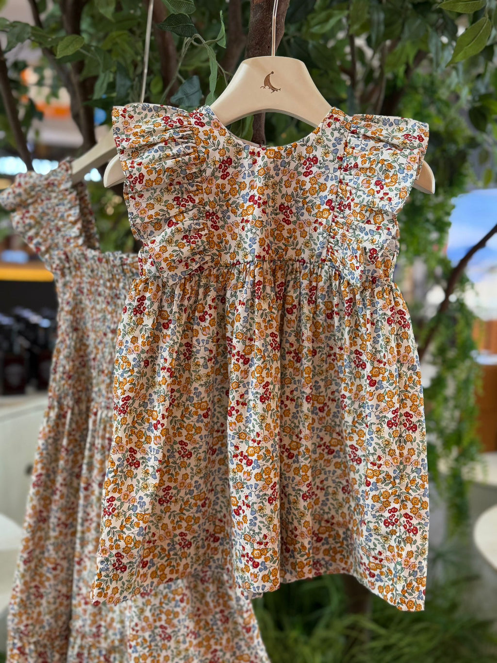 Aria Dress - Red and Yellow Floral