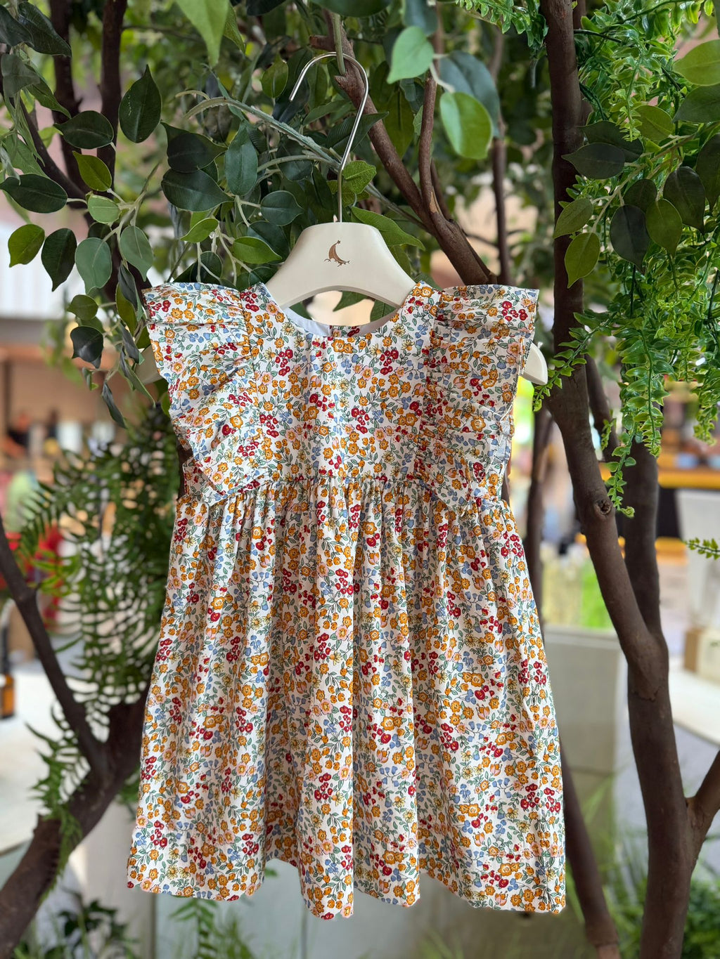 Aria Dress - Red and Yellow Floral