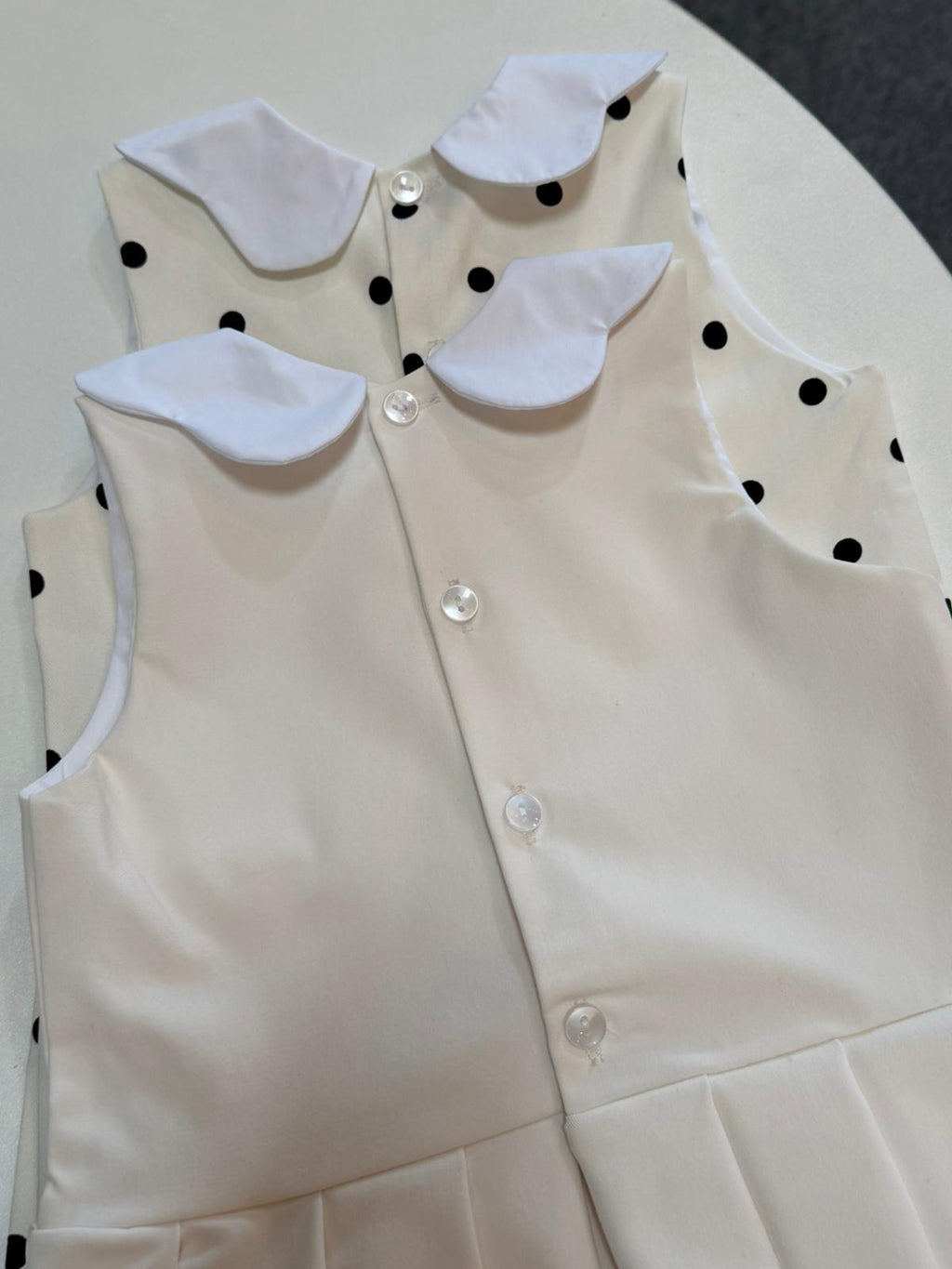 Luna Collar Dress - Ivory