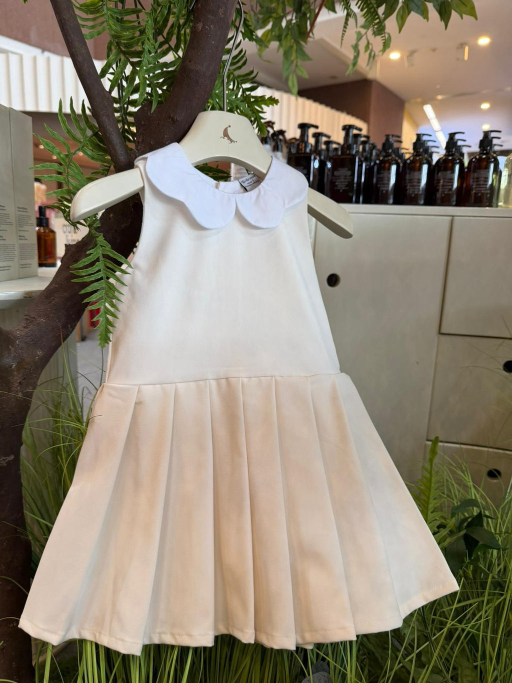 Luna Collar Dress - Ivory