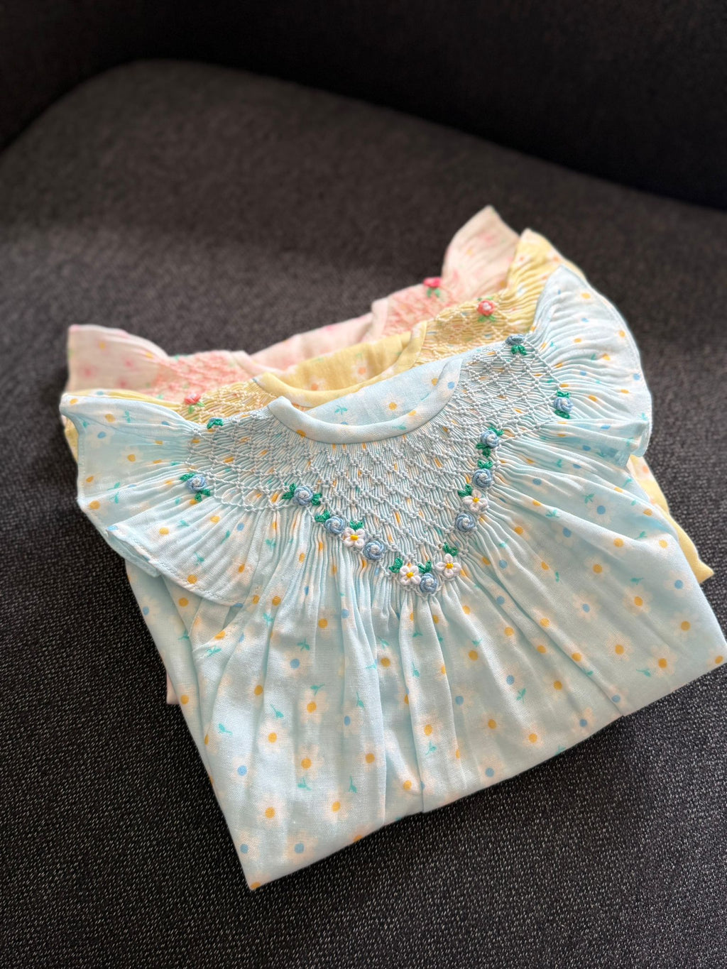 Daisy Blue Fairy Wing Smocked Dress