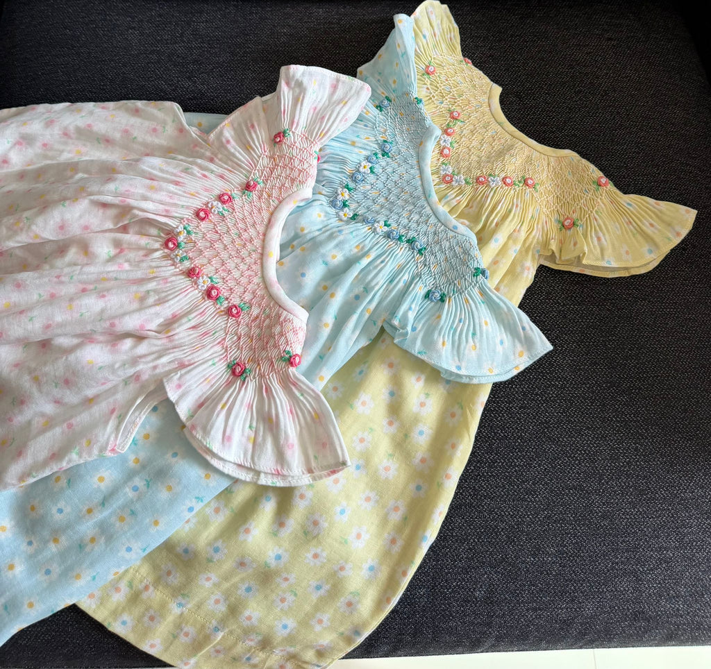 Pink Fairy Wing Smocked Dress