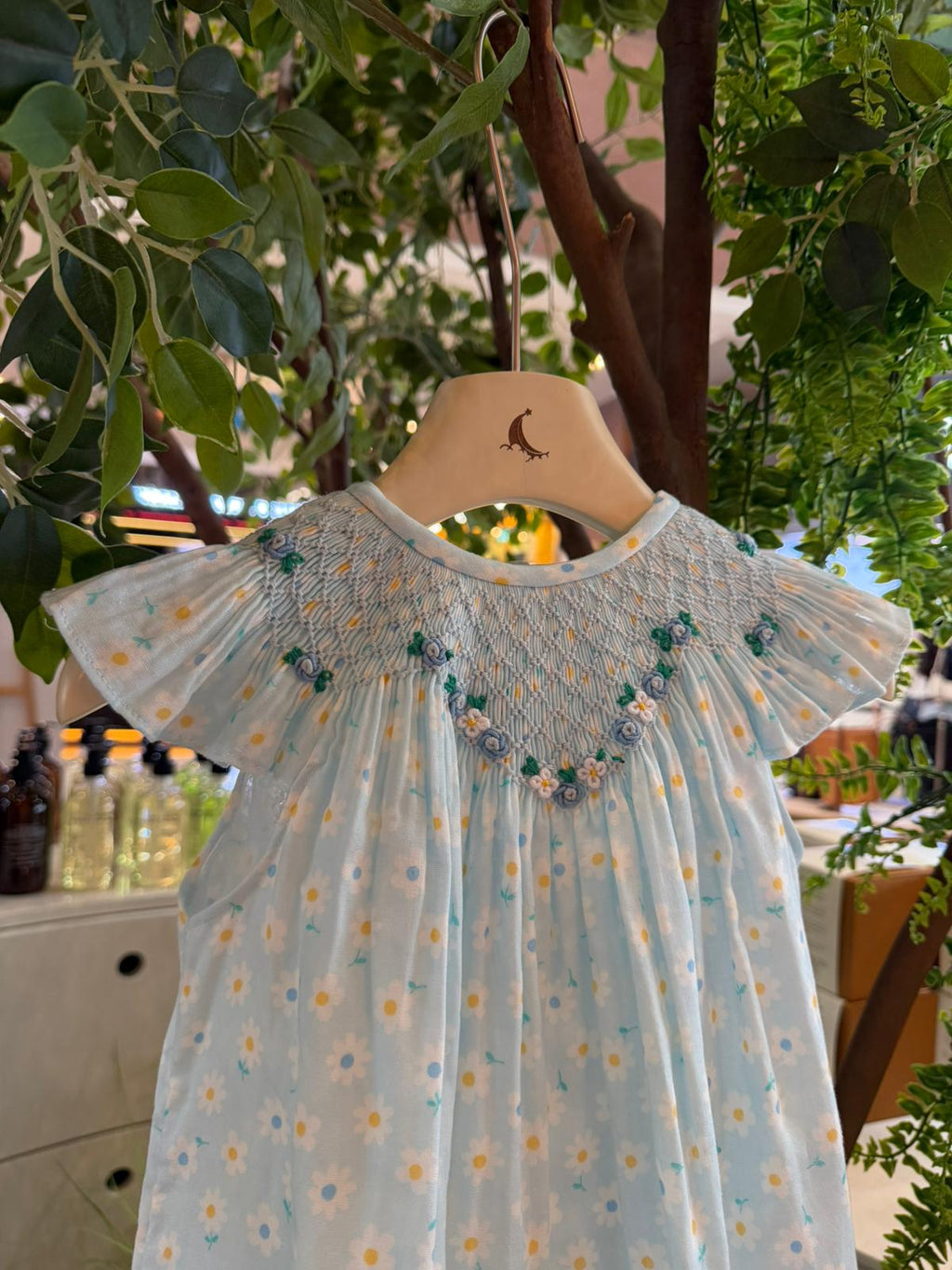 Daisy Blue Fairy Wing Smocked Dress