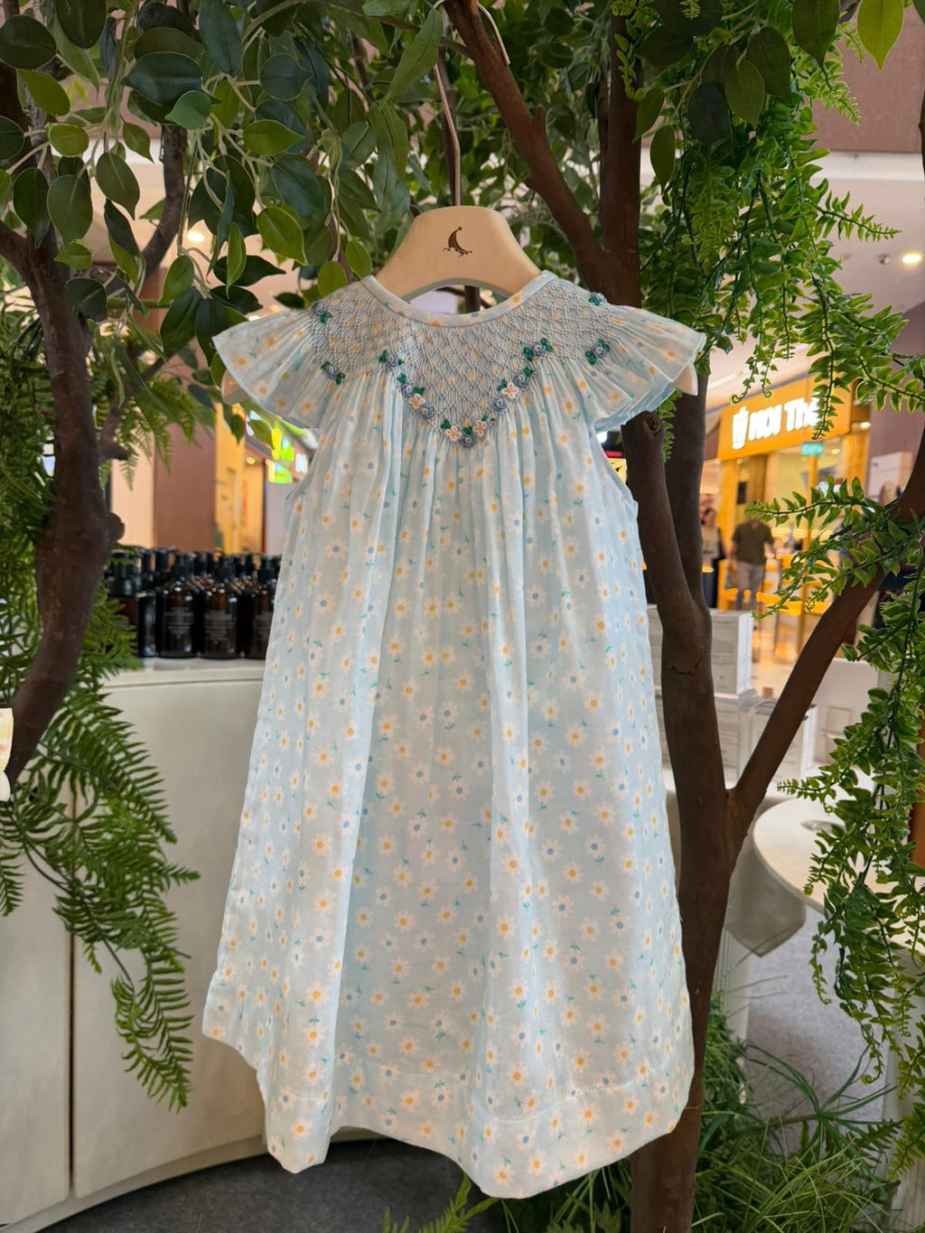 Daisy Blue Fairy Wing Smocked Dress